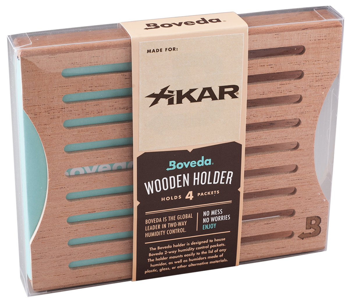 XIKAR® BOVEDA 4-PACK WOODEN HOLDER