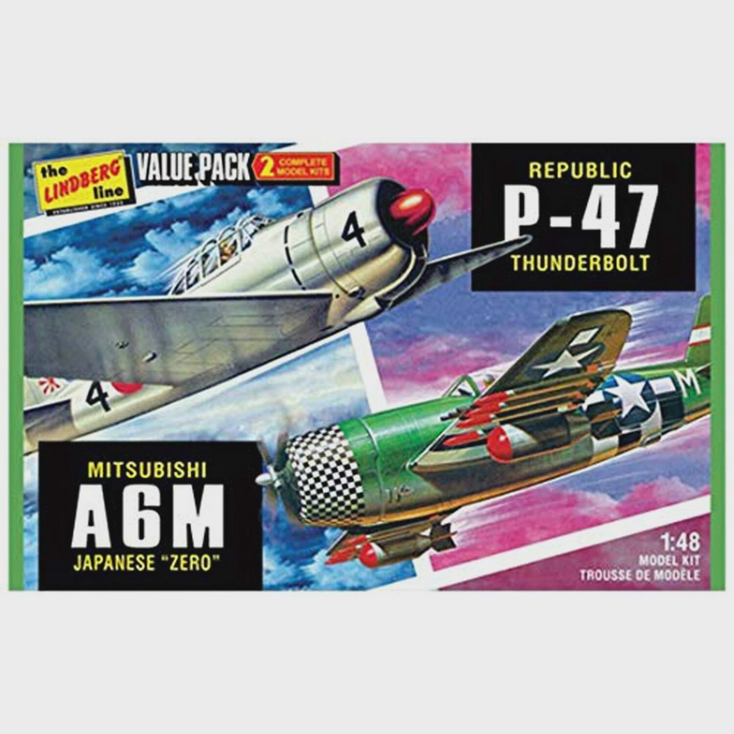1/48 P-47 Thunderbolt &amp; A6M Zero Value Pack