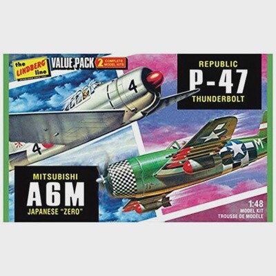 1/48 P-47 Thunderbolt &amp; A6M Zero Value Pack