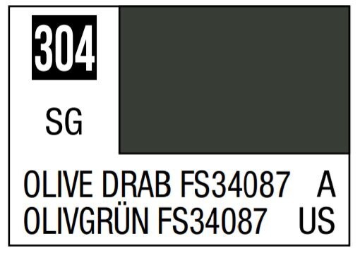 Aqueous Color 10ml - H304 Semi-Gloss Olive Drab FS34087 for Weapons