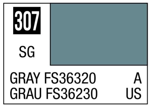 Aqueous Color 10ml - H307 Semi-Gloss Gray FS36320 US Air Camouflage