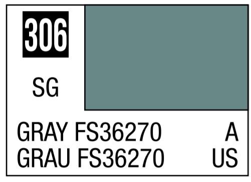 Aqueous Color 10ml - H306 Semi-Gloss Gray FS36270 US Air Camouflage