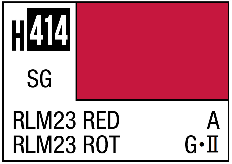 Aqueous Color 10ml - H414 Semi-Gloss RLM23 Red German Luftwaffe Aircraft