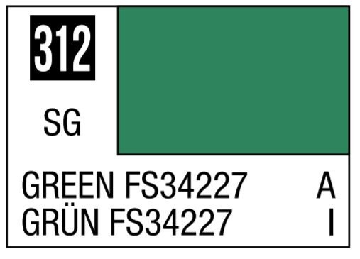 Aqueous Color 10ml - H312 Semi-Gloss Green FS34227 for Israel Desert Camouflage