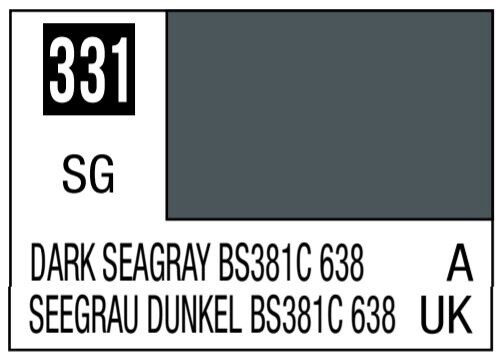Aqueous Color 10ml - H331 Semi-Gloss Dark Seagray BS381C 638 RAF Aircraft Camouflage