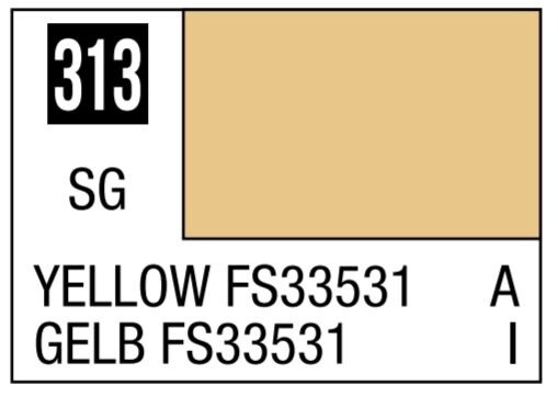 Aqueous Color 10ml - H313 Semi-Gloss Yellow FS33531 for Israel Desert Camouflage