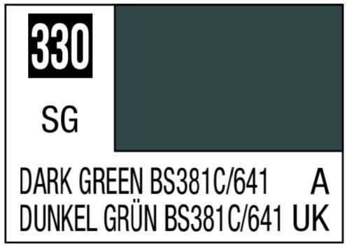 Aqueous Color 10ml - H330 Semi Gloss Dark Green BS381C/641 RAF Aircraft Camouflage