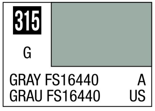 Aqueous Color 10ml - H315 Semi-Gloss Gray FS16440 US Navy Aircraft Standard Color