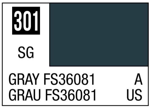 Aqueous Color 10ml - H301 Semi-Gloss Gray FS36081 Charcoal Lizard Camouflage