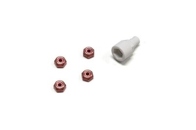 Color Nylon Nut Red