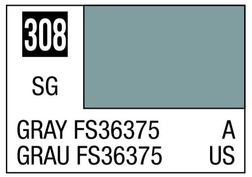 Aqueous Color 10ml - H308 Semi-Gloss Gray FS36375 US Air Camouflage