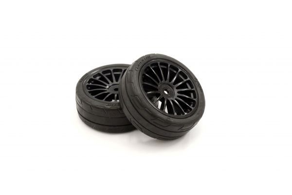 Premounted Tire FZ02 (15-Spoke BK/M/2pcs)