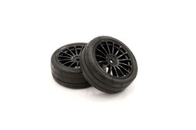 Premounted Tire FZ02 (15-Spoke BK/M/2pcs)