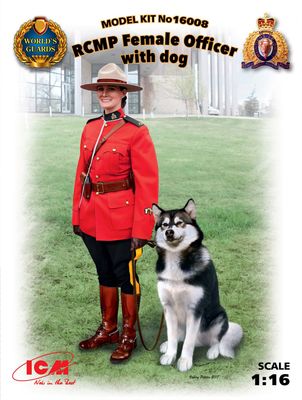 1/16 RCMP Female Officer with Dog