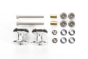 Mini 4WD Double Aluminum Rollers w/ Rubber Rings (13-12mm)