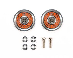 Mini 4WD 40th Anniversary HG 19mm Aluminum Ball Race Rollers, (Ringless)