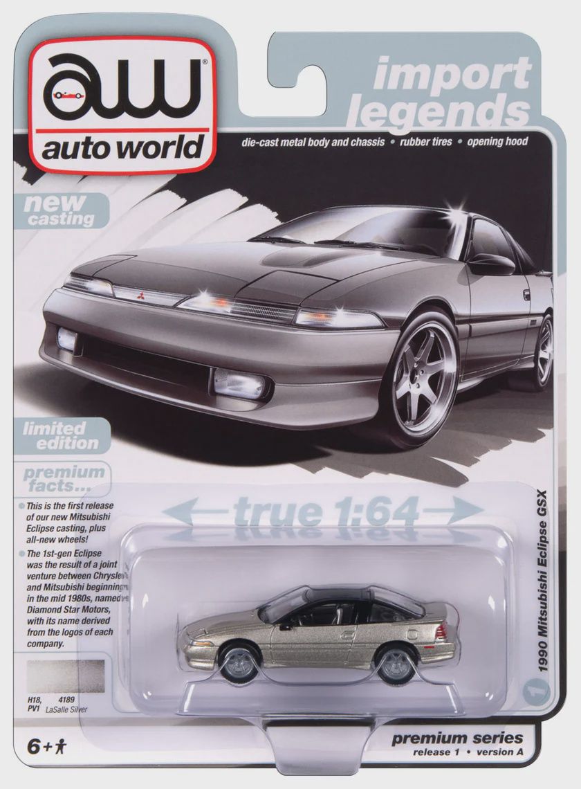 1990 Mitsubishi Eclipse GSX - Lasalle Silver w/Gloss Black Roof