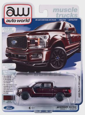 2020 Ford F-150 Truck - Magma Red Metallic w/Hood &amp; Side Stripes