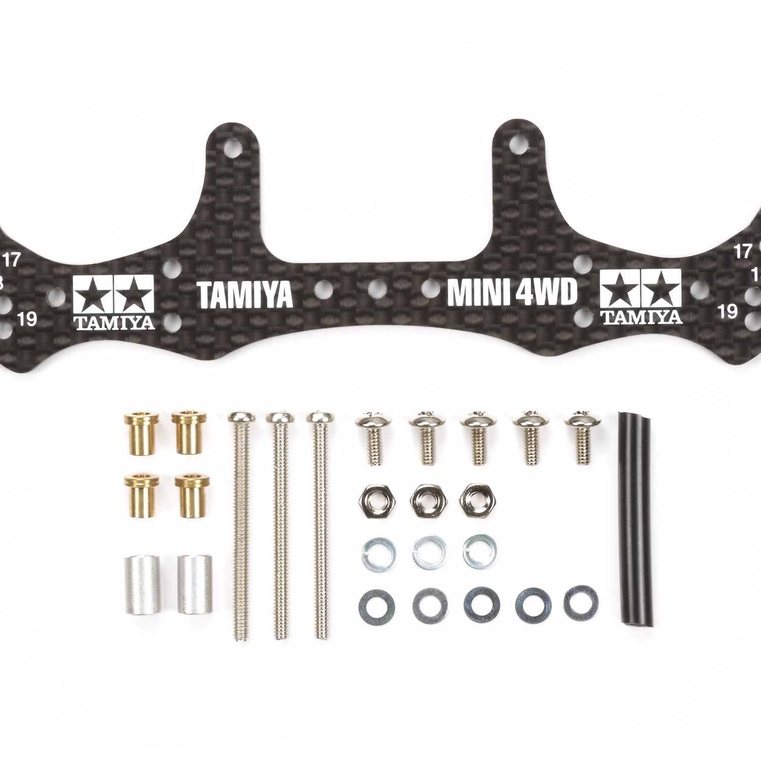 Mini 4WD HG Carbon Wide Rear Plate, 1.5mm