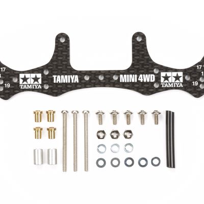 Mini 4WD HG Carbon Wide Rear Plate, 1.5mm