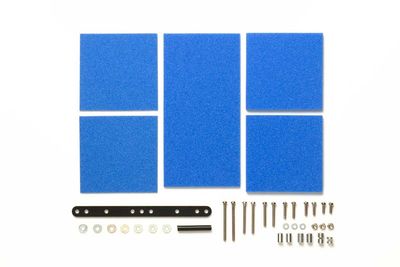 Mini 4WD Brake Sponge Set, Mild (1/2/3mm) - Blue