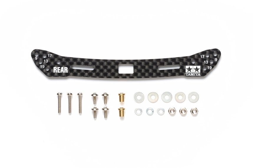 Mini 4WD HG Carbon Stay for Wide Rear Sliding Damper, 2mm