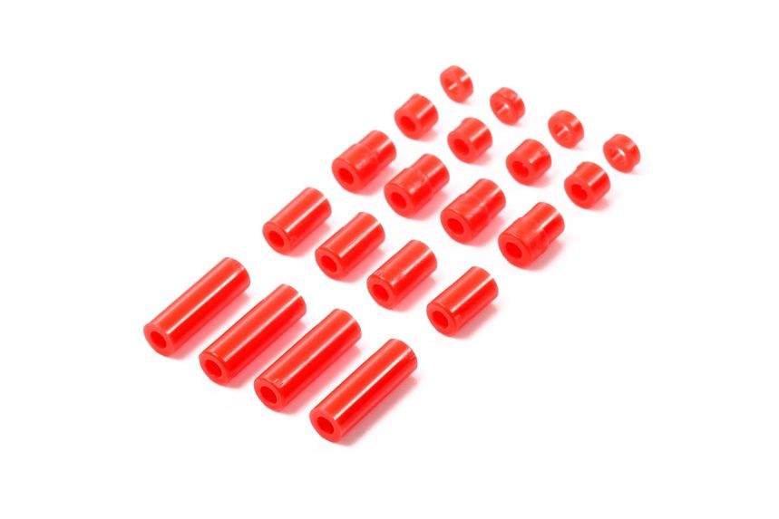 Mini 4WD Lightweight Plastic Spacer Set - Red