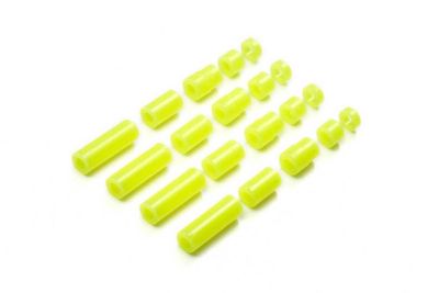 Mini 4WD Lightweight Plastic Spacer Set - Fluorescent Yellow