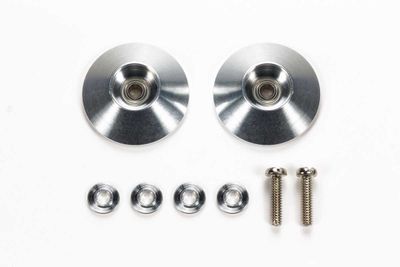 Mini 4WD 17mm Aluminum Ball Race Rollers, Tapered/Ringless