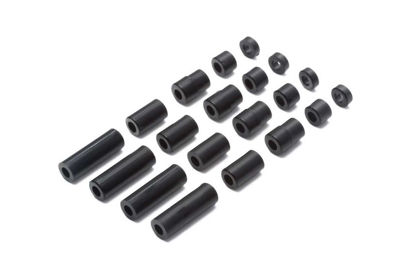 Mini 4WD Lightweight Plastic Spacer Set - Black