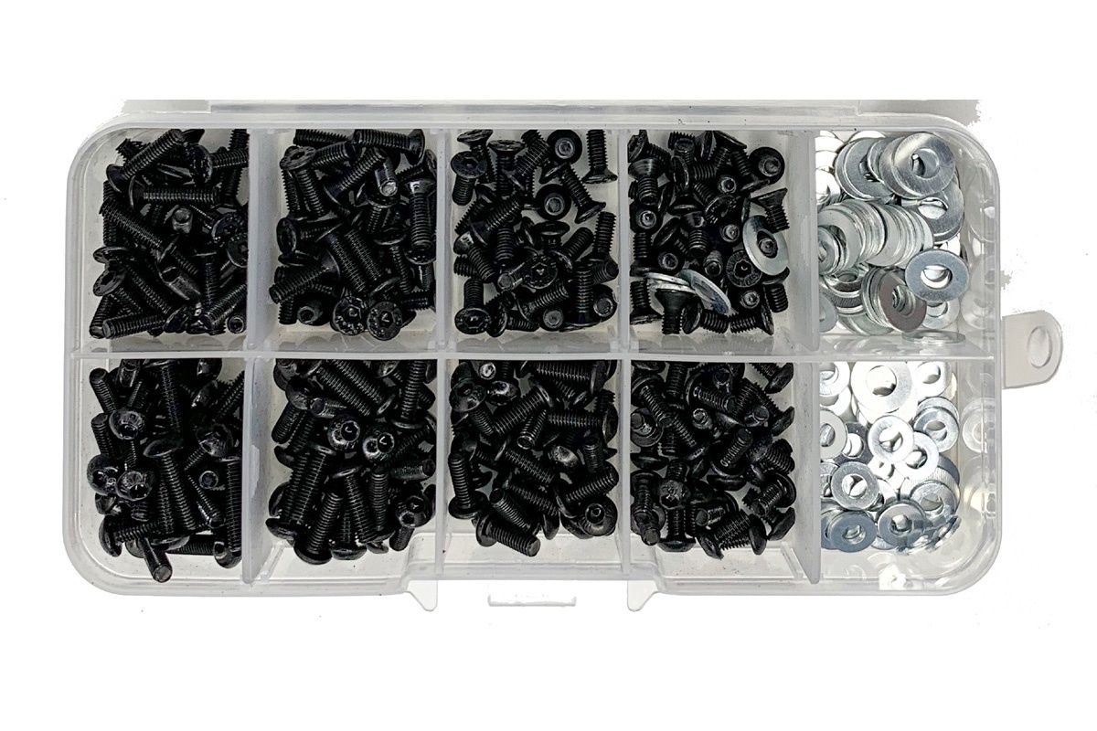High Strength Steel Screw Assortment Box for 1/10 RC Car (300 pcs.)