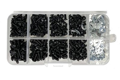 High Strength Steel Screw Assortment Box for 1/10 RC Car (300 pcs.)