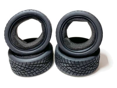 1/10 On Road Black Series Rubber Pull Tires Cross Line 65x26mm (4pcs.)