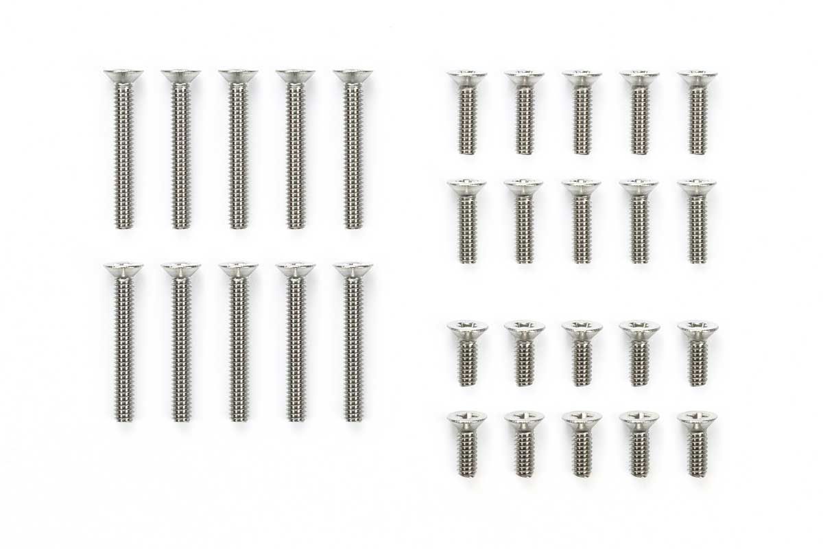 Mini 4WD Countersunk Screw Set, Stainless Steel (6/8/15mm)