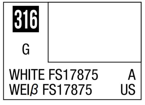 Aqueous Color 10ml - H316 Gloss White FS17875 US Navy Aircraft Standard Color