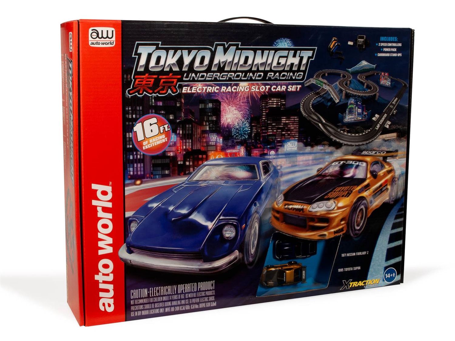 16&#39; Tokyo Midnight Underground Racing Slot Race Set