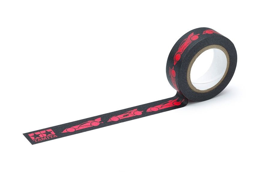 Mini 4WD Multipurpose Tape (15mm Width / Black &amp; Pink)