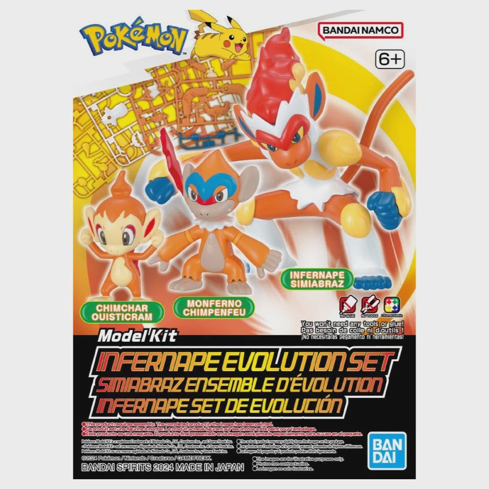 Bandai Pokemon Model Kit - Infernape Evolution Set