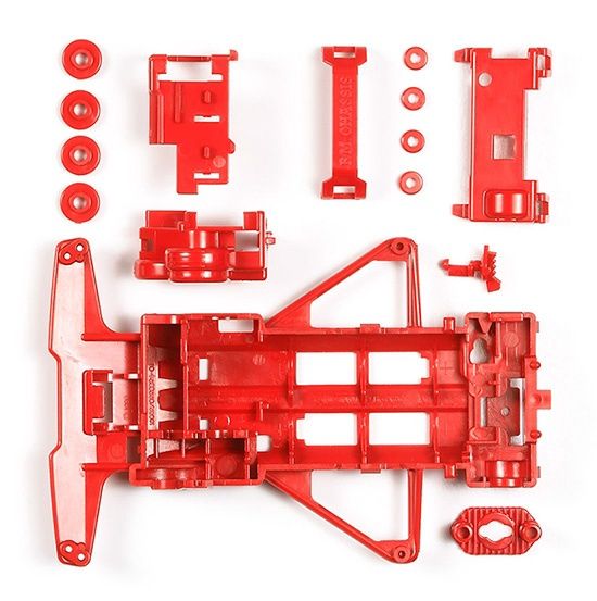 Mini 4WD FM Reinforced Chassis (Red)