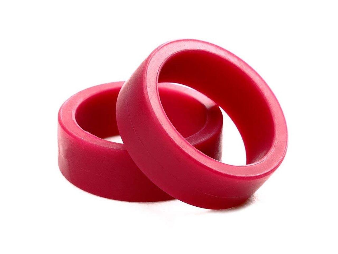 Mini 4WD Low Friction Large Diameter Low Profile Tires (Maroon, 2pcs)