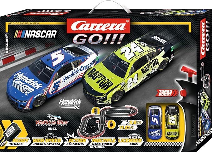Carrera GO!!! NASCAR Watkins Glen Duel 1/43 Slot Car Set