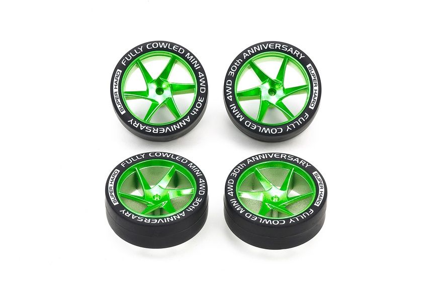 Mini 4WD SH LP Tire/Wheel Set (Spiral) Fully Cowled 30th Anniversary