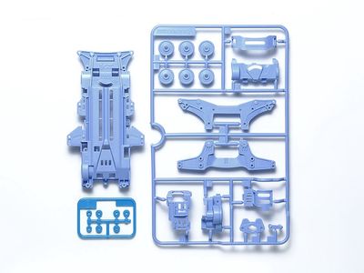 Mini 4WD VZ Chassis Set (Pastel Blue)