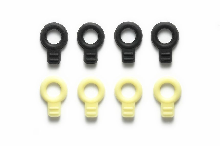 Mini 4WD Rubber Body Catches (Black/Yellow)