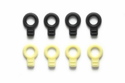 Mini 4WD Rubber Body Catches (Black/Yellow)