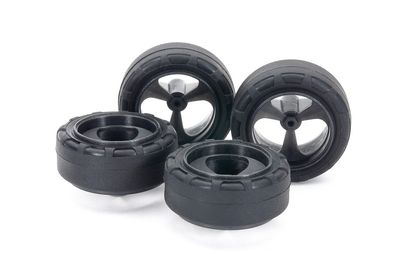 Small Dia. Low Friction Narrow Tires (24mm) &amp; Carbon Wheels (3-Spoke)
