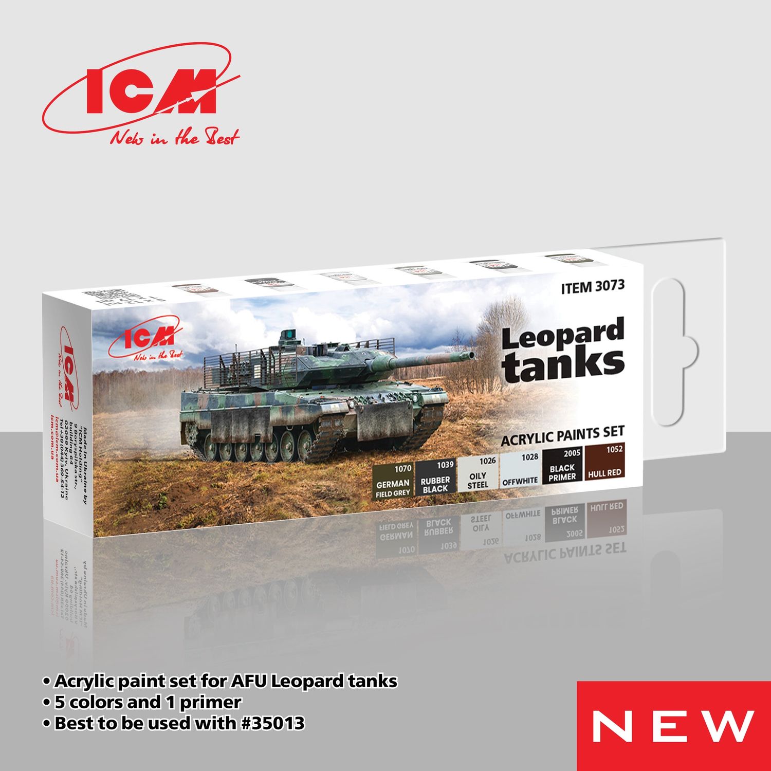 Leopard Tanks Acrylic Paints Set