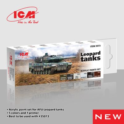 Leopard Tanks Acrylic Paints Set