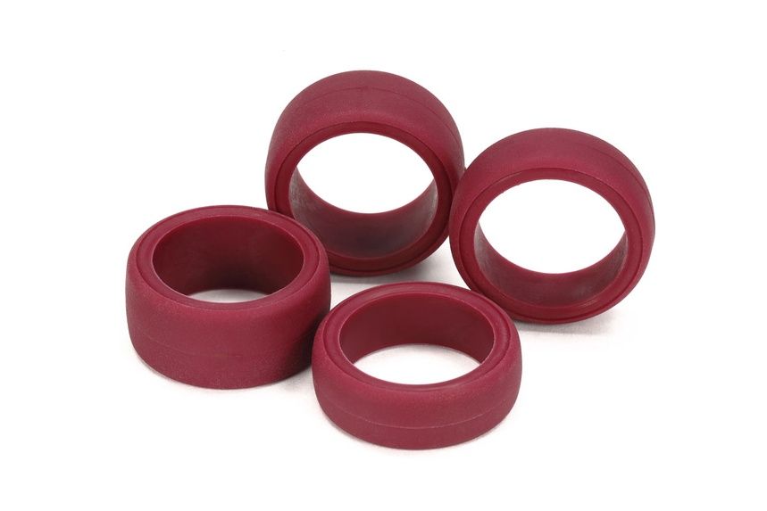 Mini 4WD Low Friction LD Slick Tires (Maroon / 4pcs)