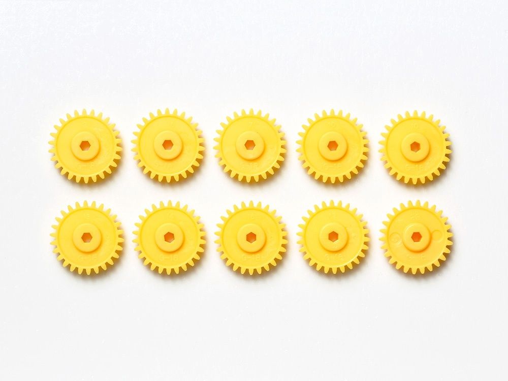 Mini 4WD G-18 Gear, Yellow (10pcs)